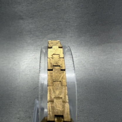 Bulova accutron Watch Women 18mm Gold Dial Gold Tone Oval New Battery VTG4