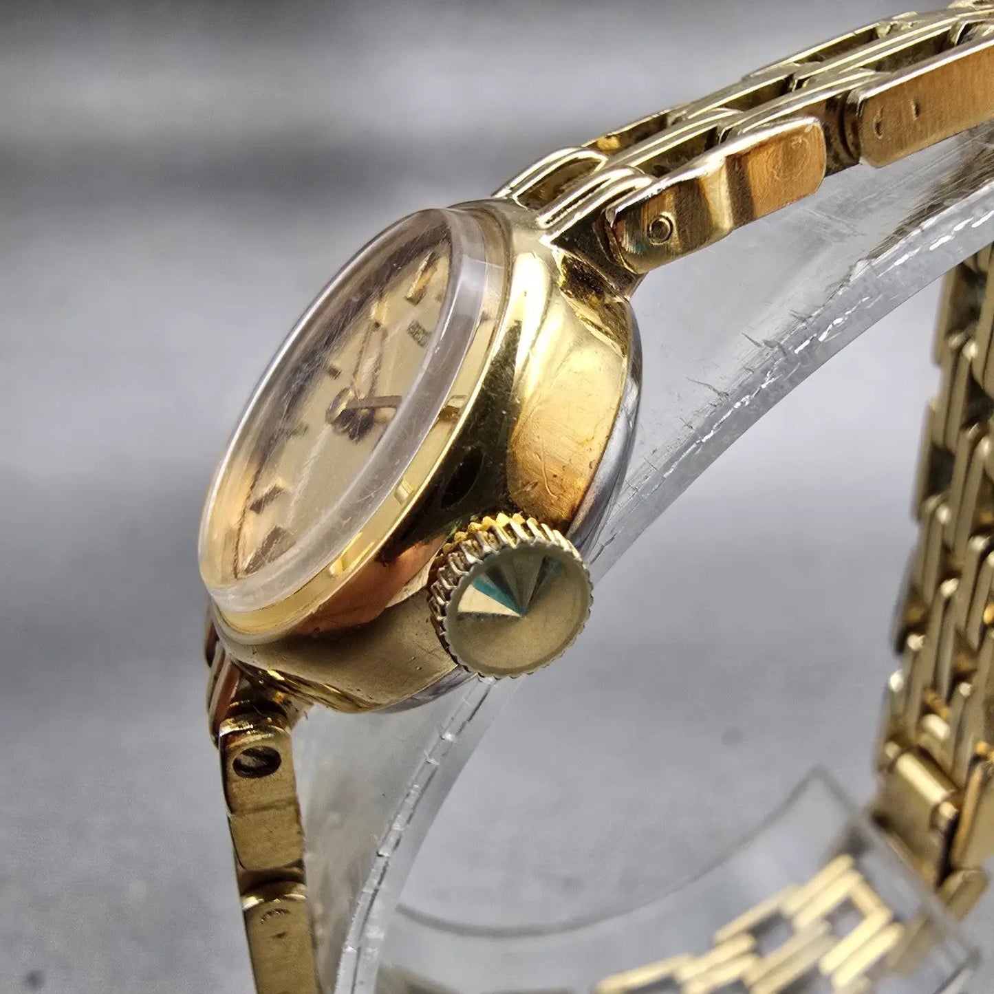 Seiko Watch Women 18mm Gold Dial Gold Tone Round 1100-1400 Manual Wind Vintage2