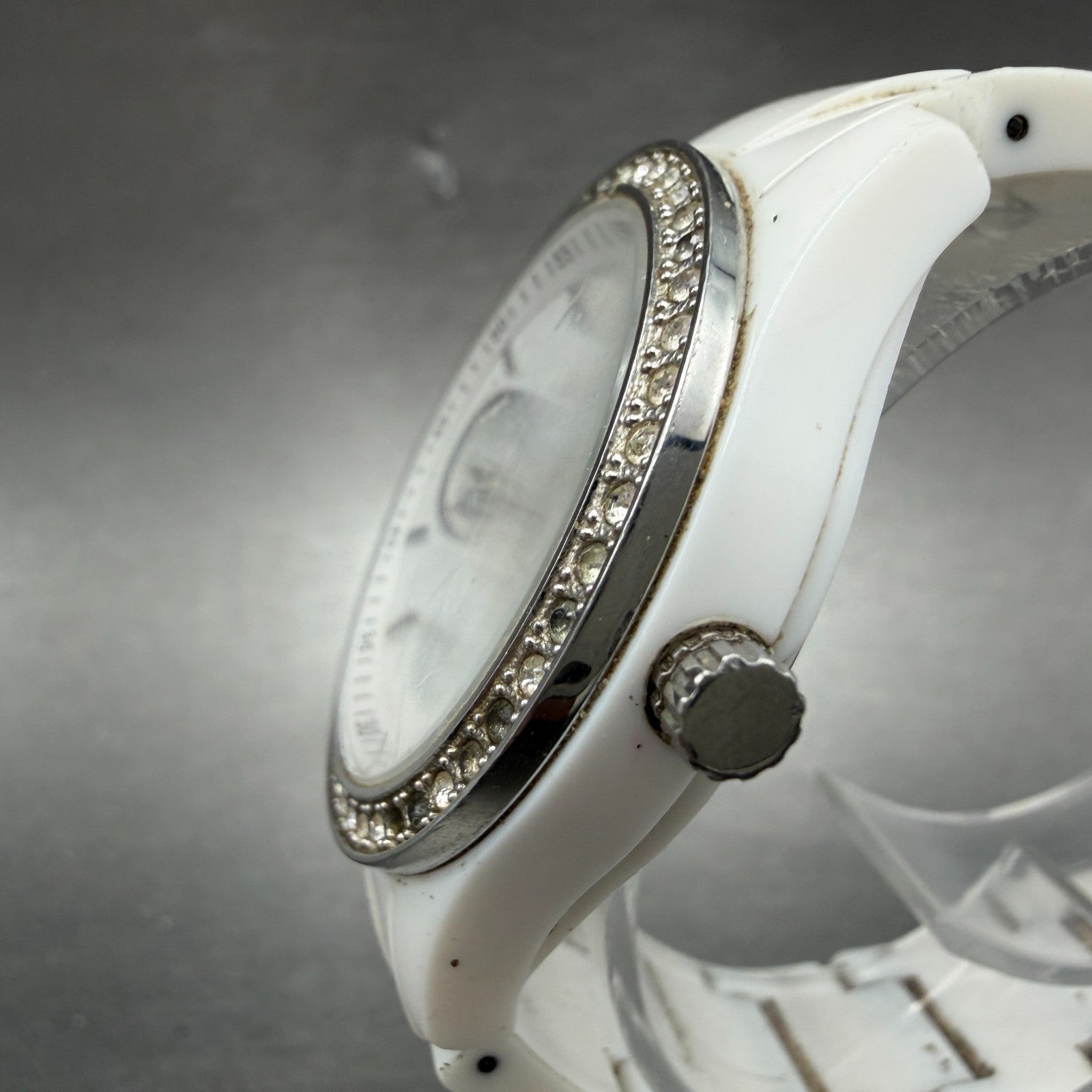Fossil Stella Watch Women 38mm White Dial White Tone Round ES1967 New Battery2