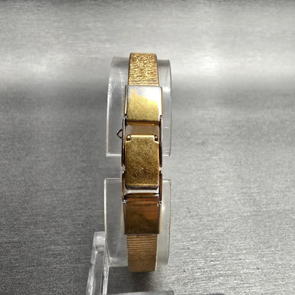Seiko Watch Women 12mm Brown Dial Gold Tone Rectangle 1320-5990 New Battery7