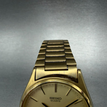 Seiko Chronos Watch Men 33mm Champagne Dial Gold Tone Daydate 8123-7080 PARTS5