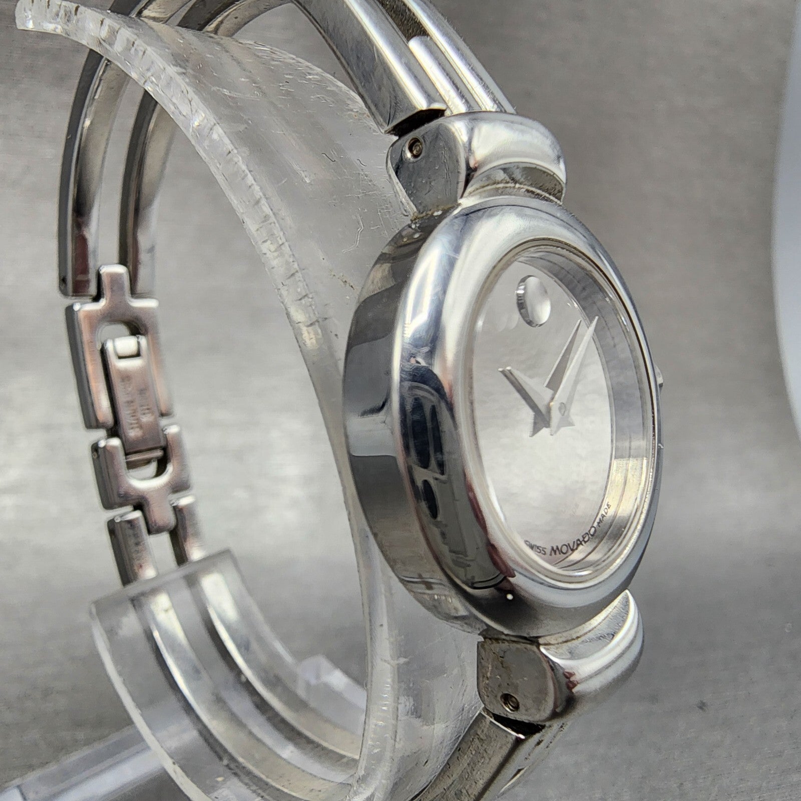 Movado Harmony Watch Women 23mm Silver Dial Stainless steel 84A1809  New Battery3