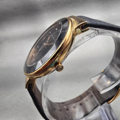 Skagen Leonora Watch Women 34mm Black Dial Gold Tone Round SKW2223 New Battery2