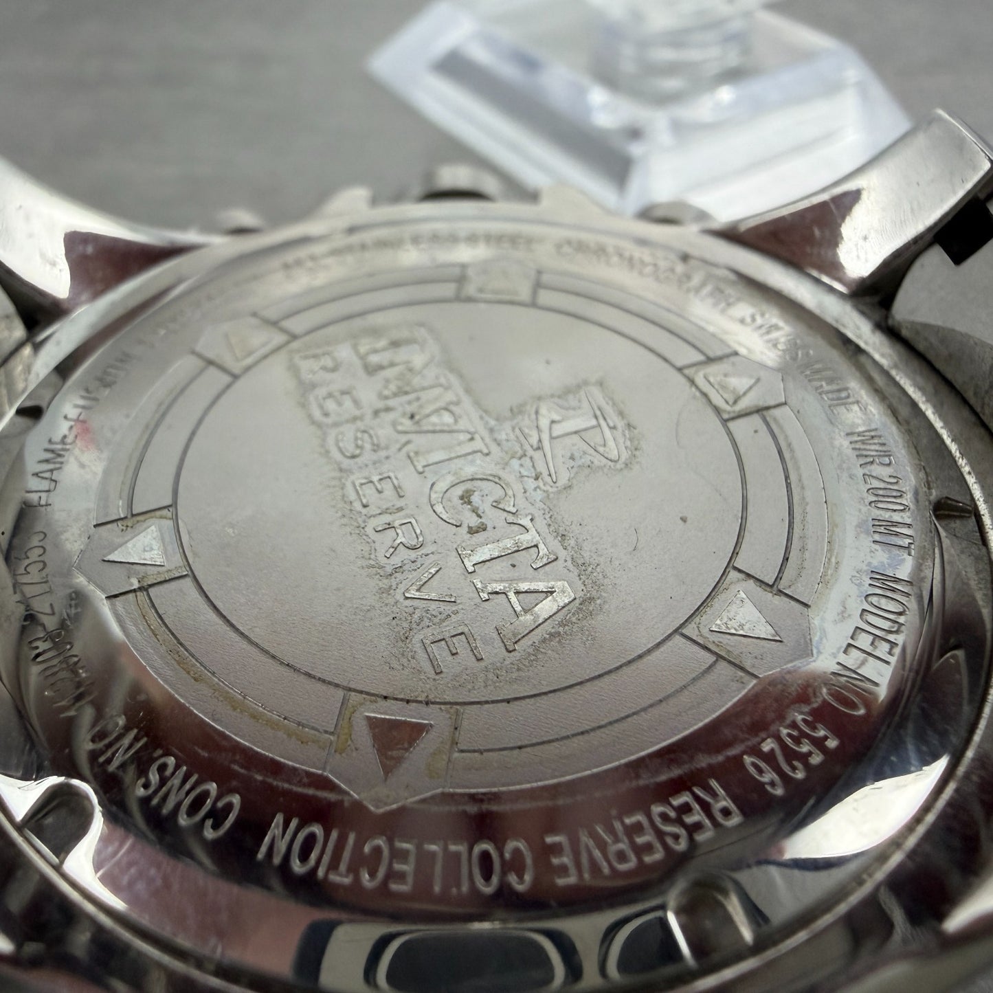 Invicta Reserve Chronograph Watch Men 52mm Blue Dial Steel Date 5526 New Battery9