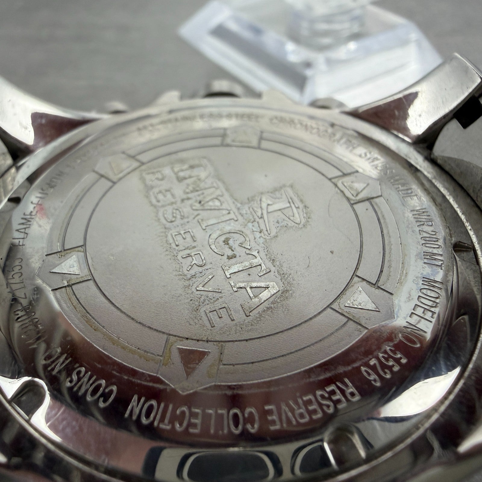 Invicta Reserve Chronograph Watch Men 52mm Blue Dial Steel Date 5526 New Battery9
