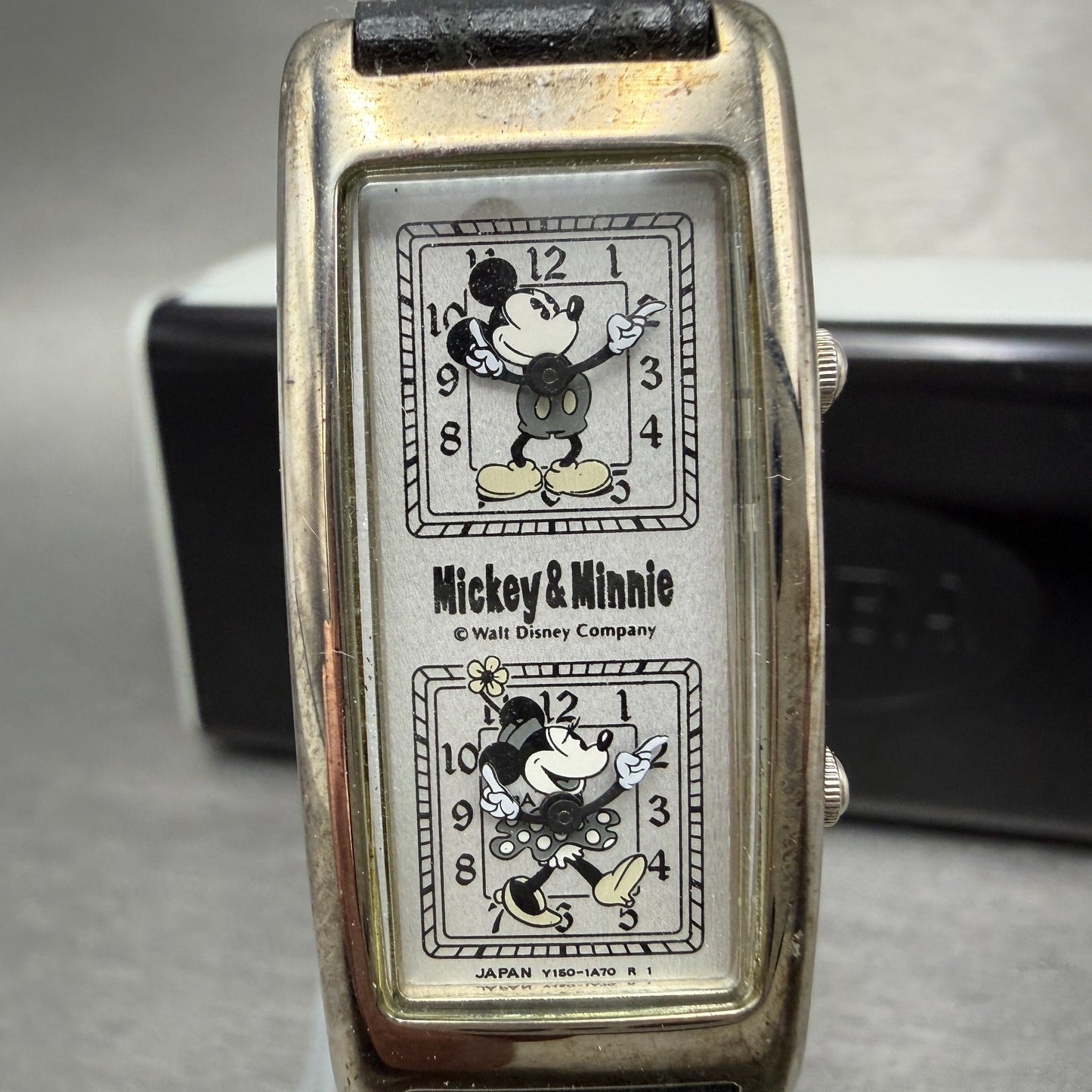 Seiko Alba Mickey & Minnie Tank Watch Women 19mm Silver Dial Steel New Battery1