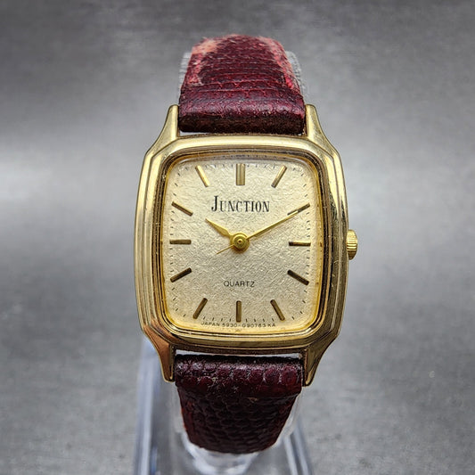 Citizen Junction Tank Watch Women 21mm Cream Dial Gold Tone Rectangle New Batt