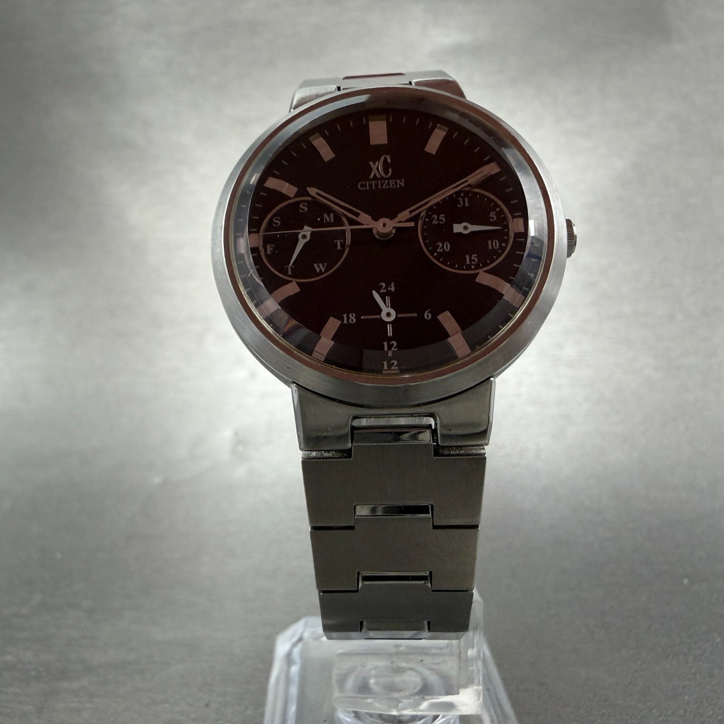 Citizen XC Watch Women 31mm Blue Dial Silver Tone Daydate 6329-H07812 NewBattery5