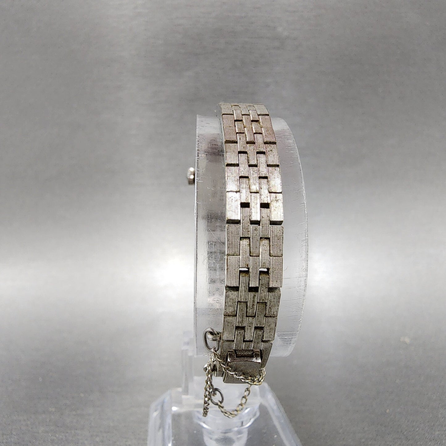 Seiko Watch Women 17mm Silver Dial Gold Plated Oval Manual Wind 177100 Runs7