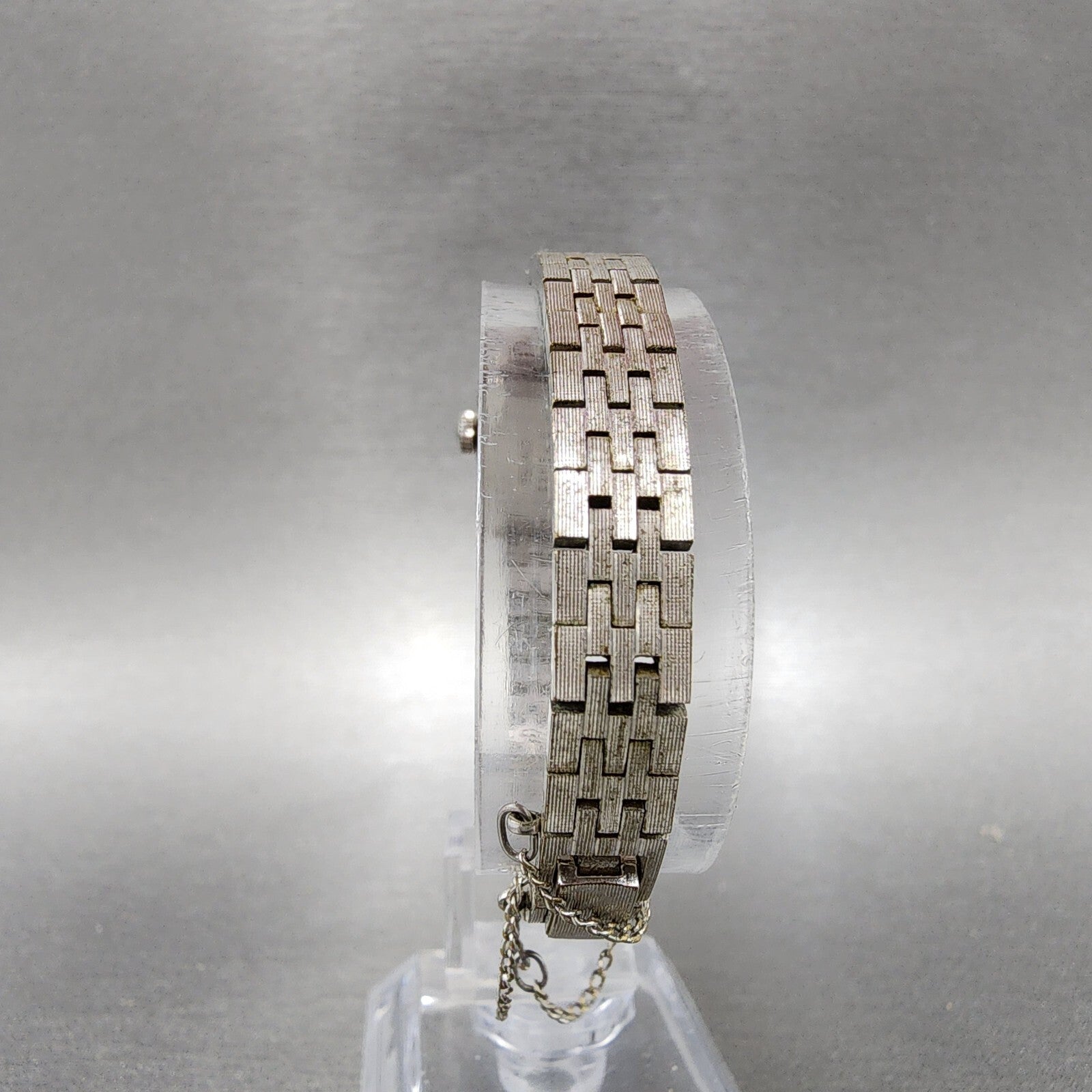 Seiko Watch Women 17mm Silver Dial Gold Plated Oval Manual Wind 177100 Runs7