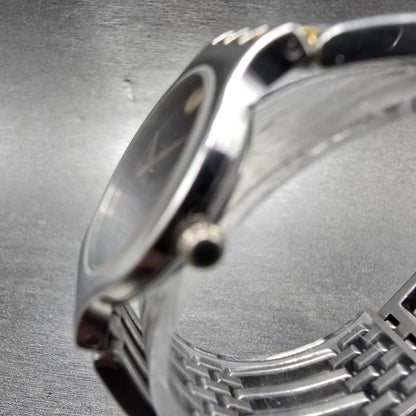 Movado Esperanza Watch Women 23mm Black Dial Two Tone 84.25.811 New Battery2