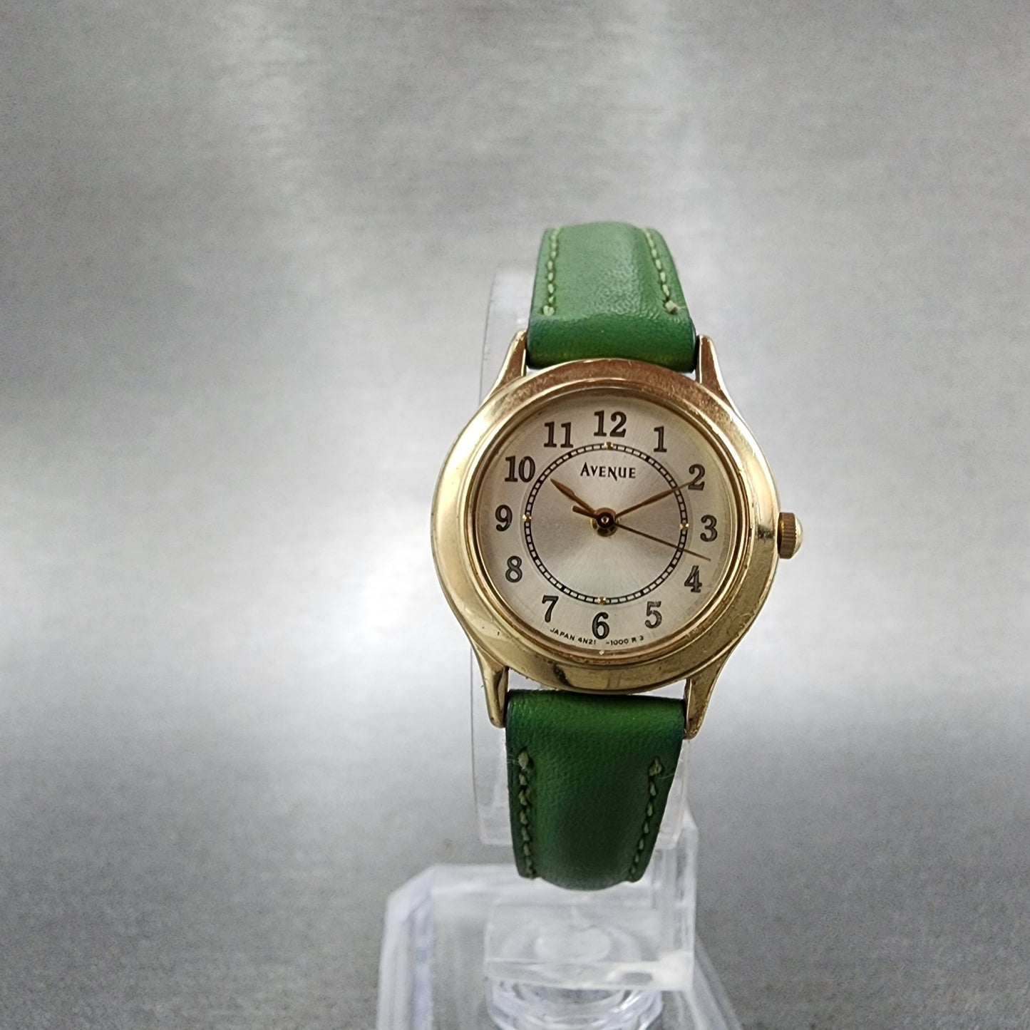 Seiko Avenue Watch Women 22mm Gold Dial Gold Tone Round 4N210510 New Battery5