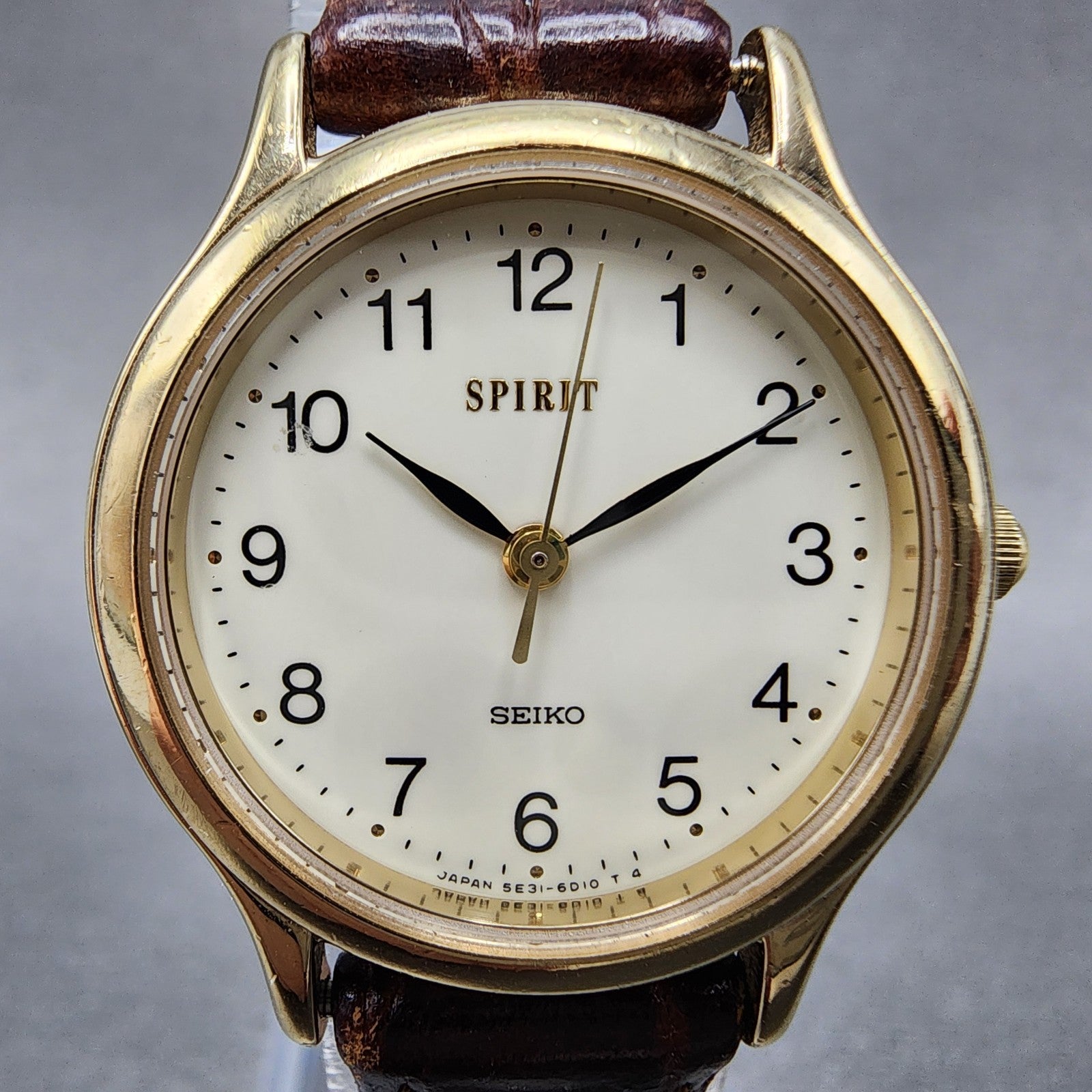 Seiko Spirit Watch Women 27mm White Dial Gold Tone 5e316c8a New Battery1