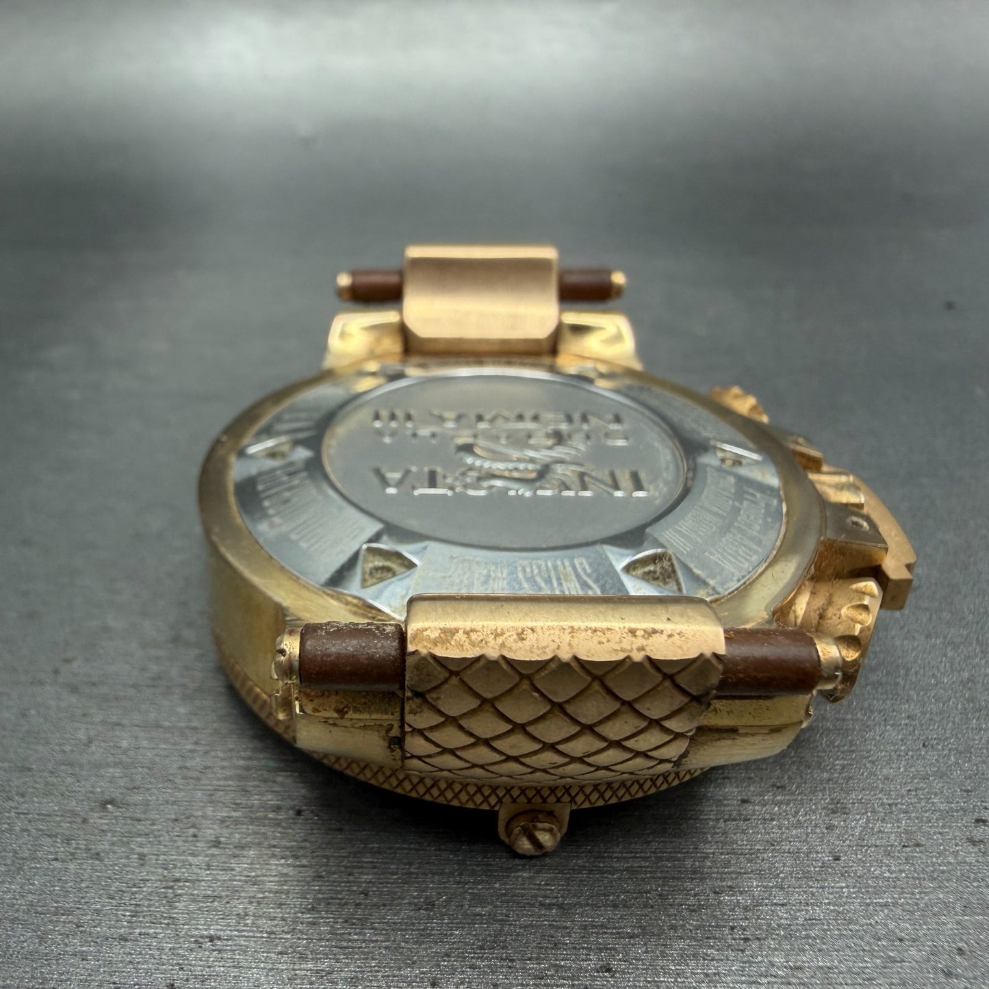 Invicta Sub Aqua Noma III Chrono Watch Men 50mm Brown Dial Rose Gold Date Newbat10