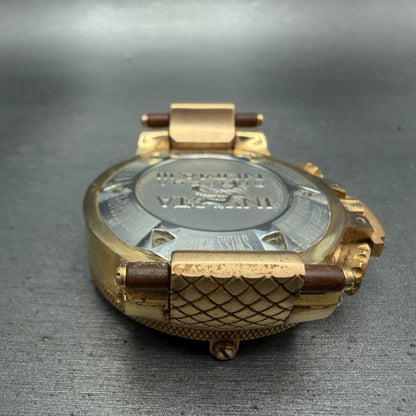 Invicta Sub Aqua Noma III Chrono Watch Men 50mm Brown Dial Rose Gold Date Newbat10