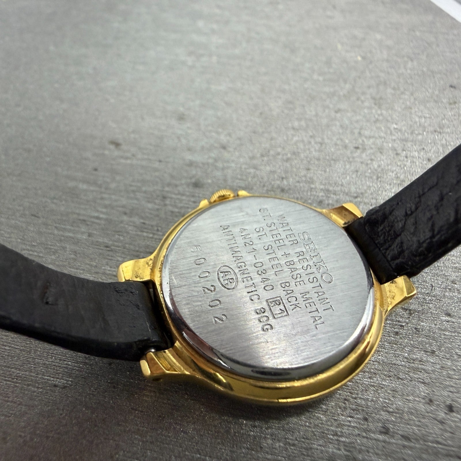 Seiko Lucent Watch Women 22mm Champagne Dial Two Tone Round 4N21-0340 New Batt9