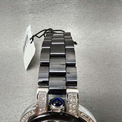 Bulova Rubaiyat Watch Women 35mm Black Dial Black Ceramic Diamond Bezel 98R266