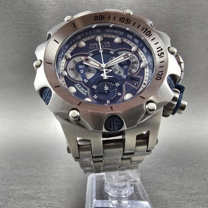 Invicta Reserve Venom Chronograph Watch Men 53mm Blue Dial Steel Daydate NewBatt5