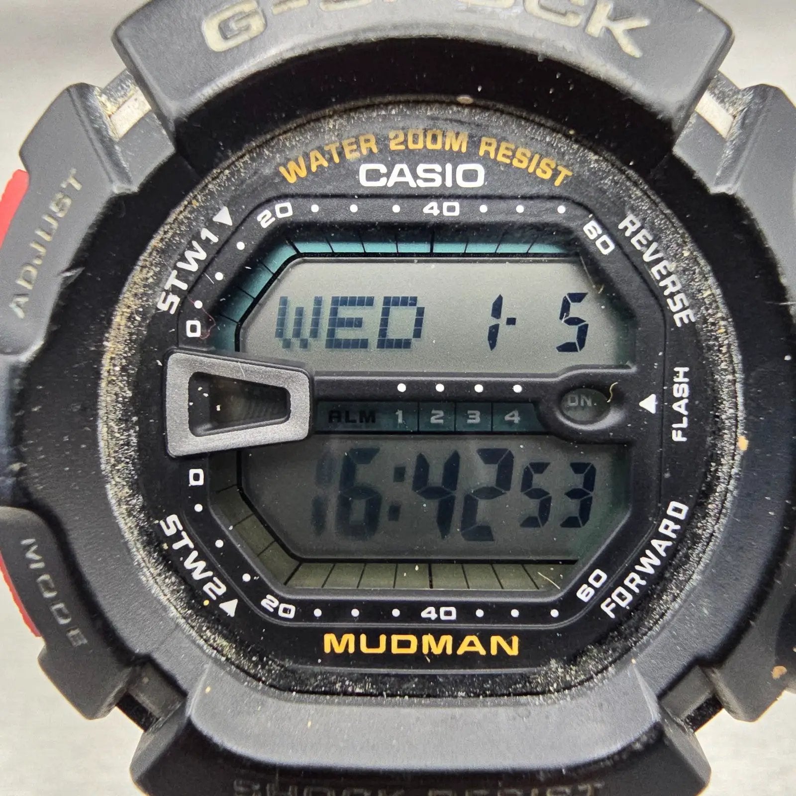 Casio G-Shock Mudman G-9000 Watch Men 45mm Black Black Chrono Alarm New Battery1