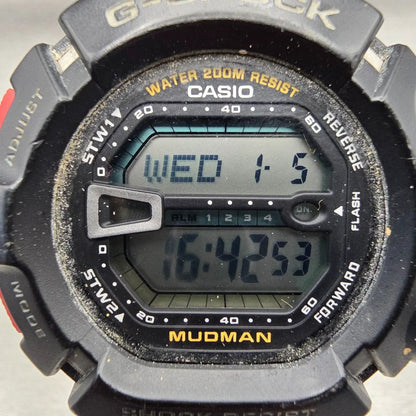 Casio G-Shock Mudman G-9000 Watch Men 45mm Black Black Chrono Alarm New Battery1