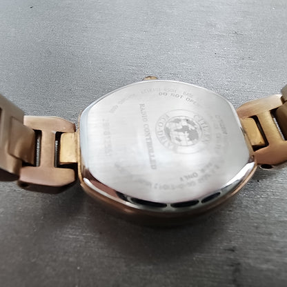 Citizen EcoDrive XC Watch Women 24mm White Dial Rose Gold Date H058 Runs9