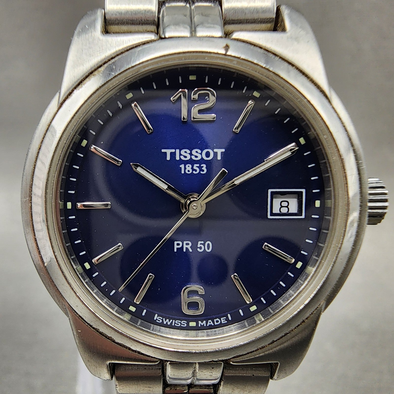 Tissot PR50 Watch Women 28mm Blue Dial Stainless Steel Date Round New Battery1