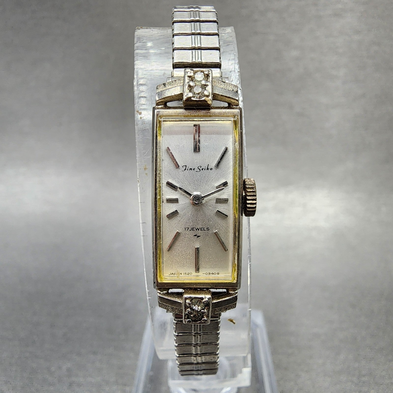 Seiko Fine Seiko Watch Women 12mm Silver Dial Silver Tone Manual 15203310 Runs0