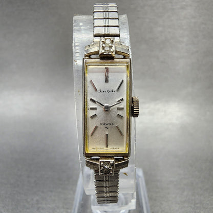 Seiko Fine Seiko Watch Women 12mm Silver Dial Silver Tone Manual 15203310 Runs0