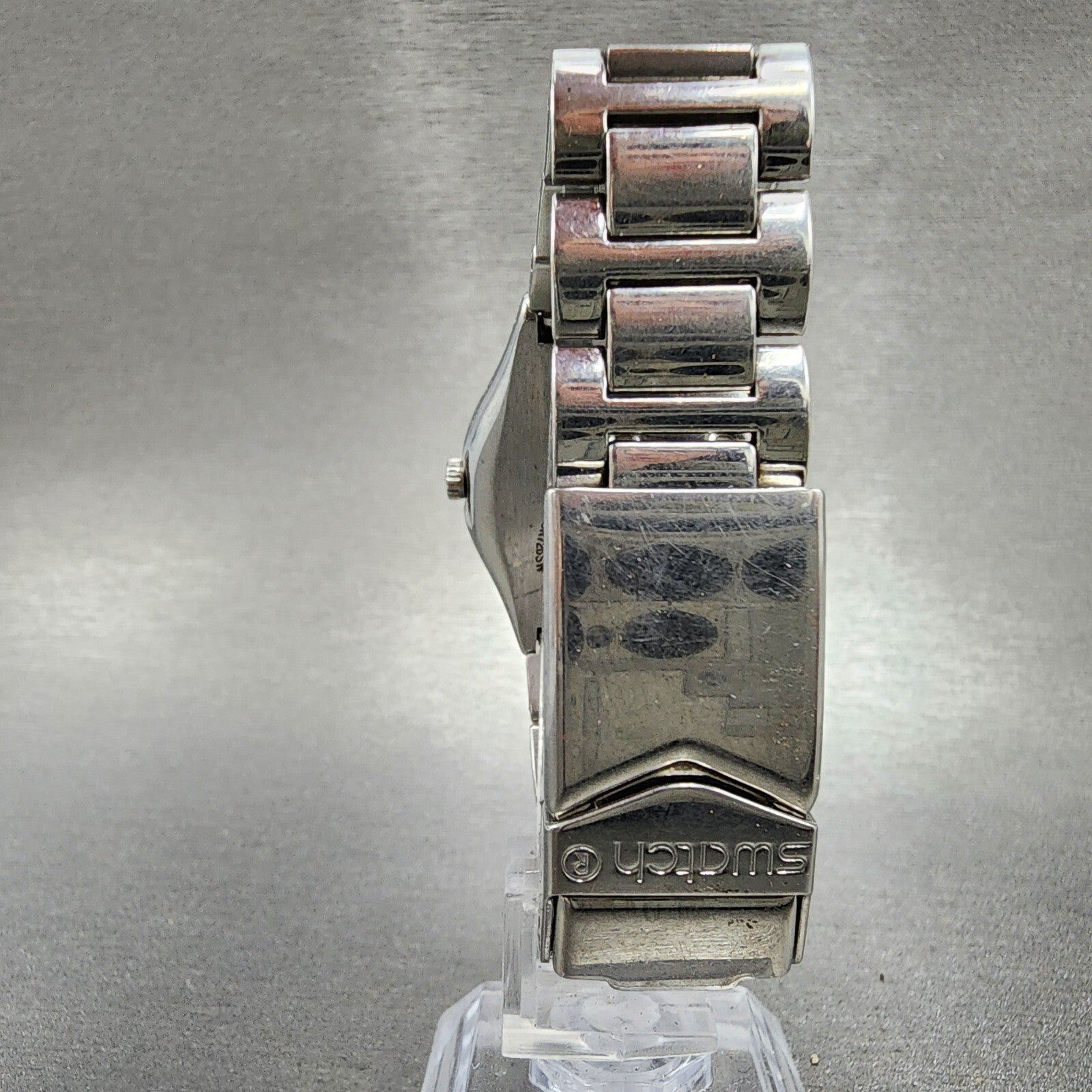 Swatch Irony Watch Women 33mm Pink Dial Steel Date Round YLS405G New Battery7