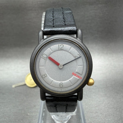 Seiko Watch Women 25mm Silver Dial Gray Tone Round 2P200B39 New Battery NOS 8890