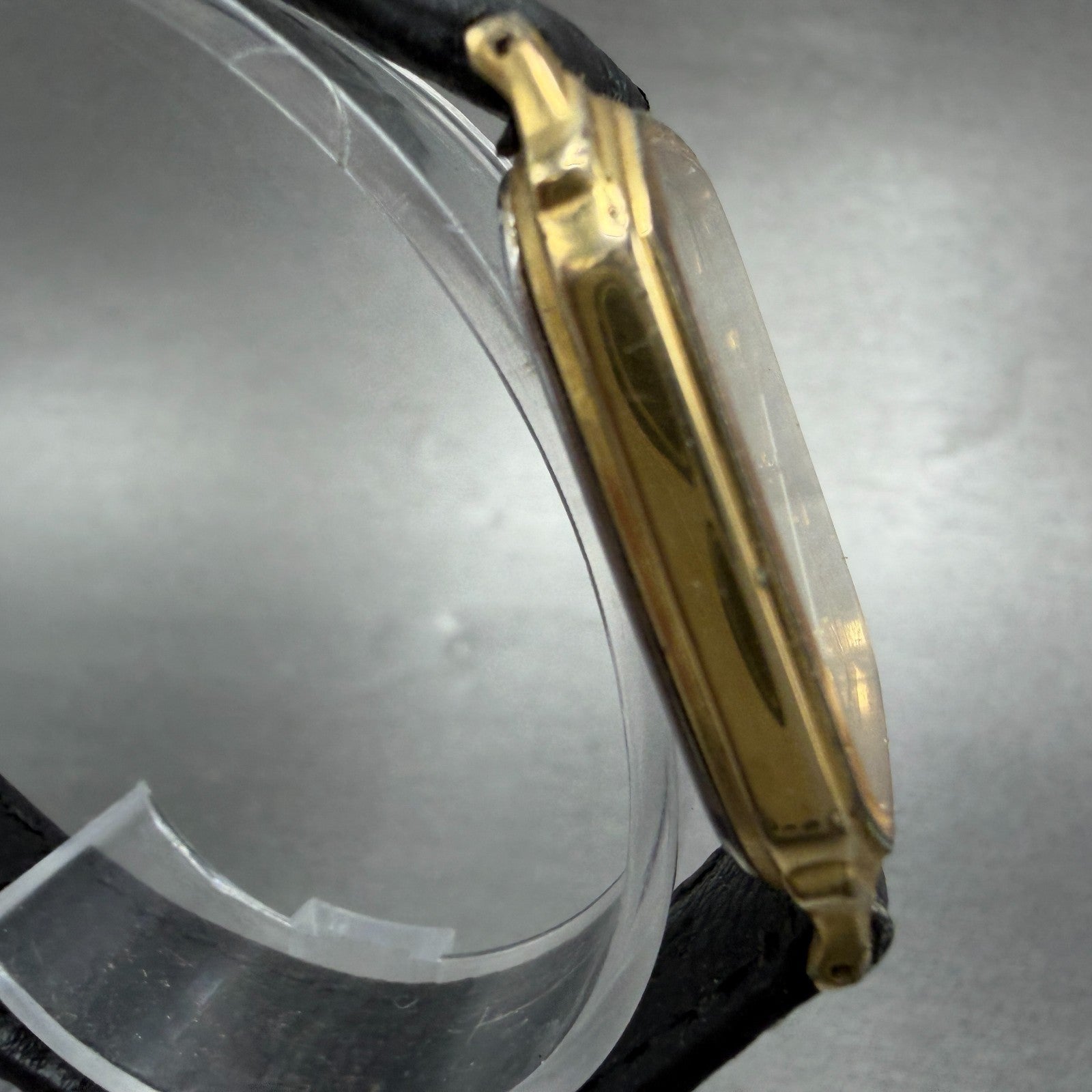 Seiko Tank Watch Men 26mm Champagne Dial Gold Tone 5P31-5D80 New Battery Vintage3