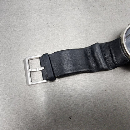 Movado Edge Watch Men 40mm Black Dial Silver Tone Round MO.02.1.14.6186 READ!!!6