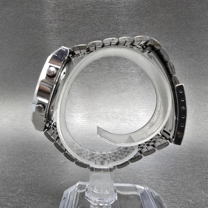 Alba Digital Watch Men 33mm Silver Alarm Chronograph Y749-5140 VTG Seiko PARTS7