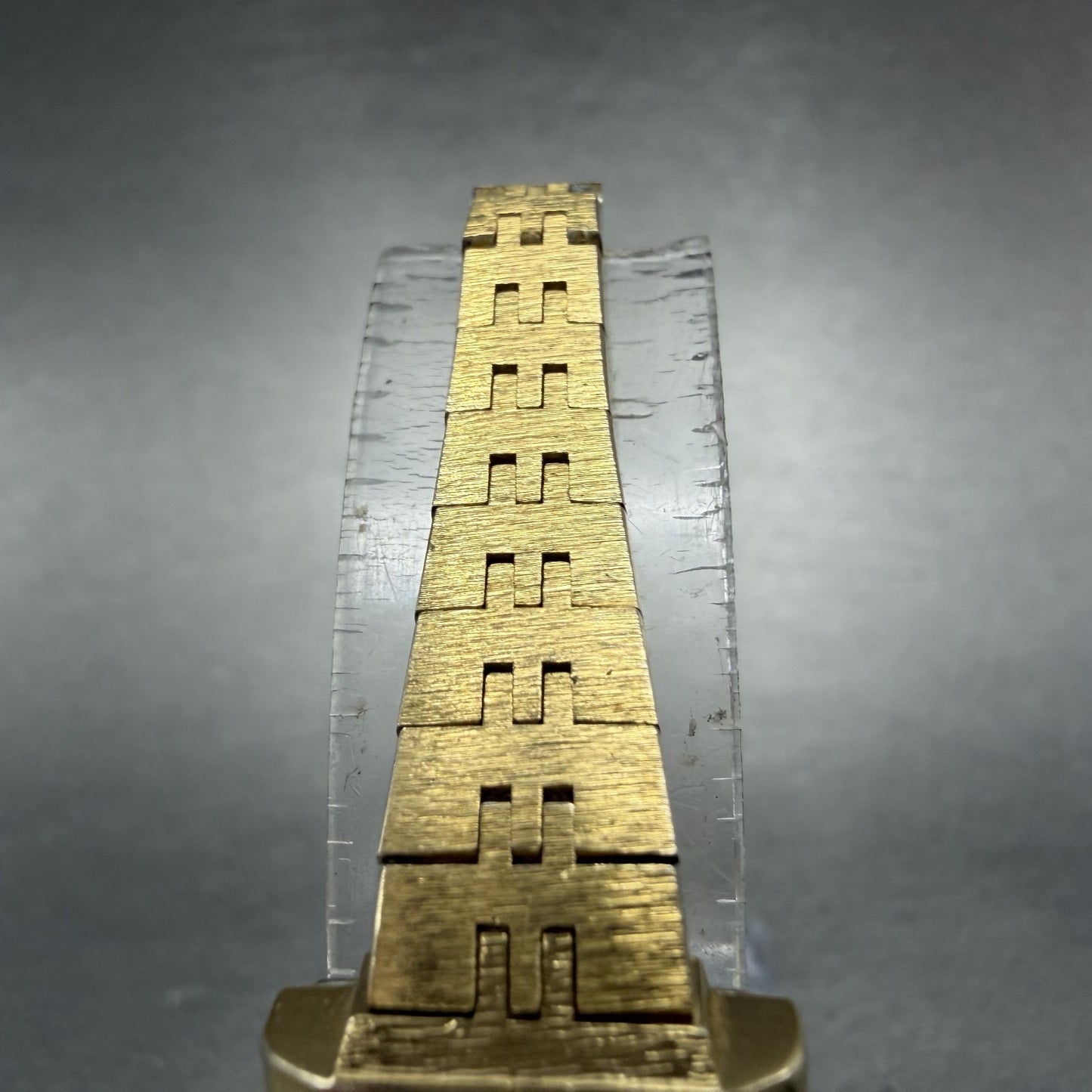 Citizen CQ Watch Women 17mm Champagne Dial Gold Tone Rectangle 3220 New Batt 5644