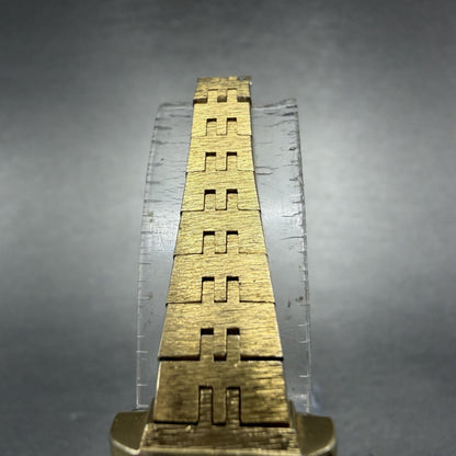Citizen CQ Watch Women 17mm Champagne Dial Gold Tone Rectangle 3220 New Batt 5644