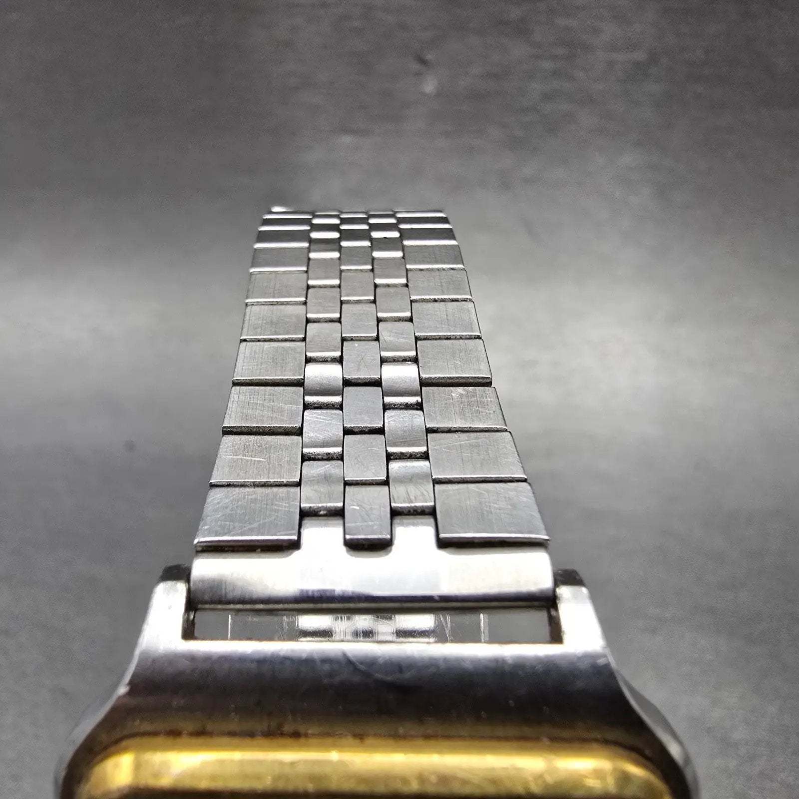 Bulova Accutron Tank Watch Men 31mm Silver Dial Two Tone Rectangle PARTS Vintage5