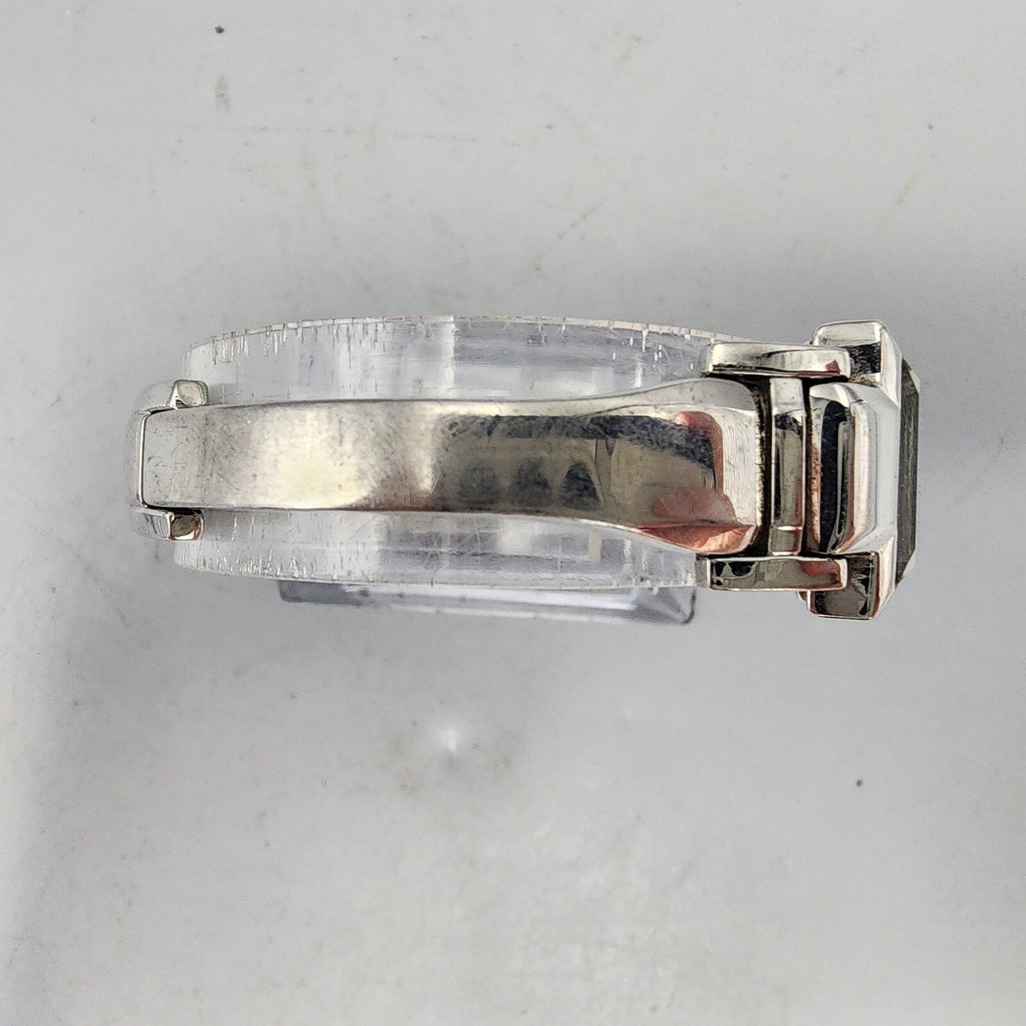 Bulova Watch Women Silver Tone Black Dial 18mm Rectangel 96L138 New Battery