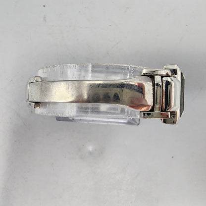 Bulova Watch Women Silver Tone Black Dial 18mm Rectangel 96L138 New Battery