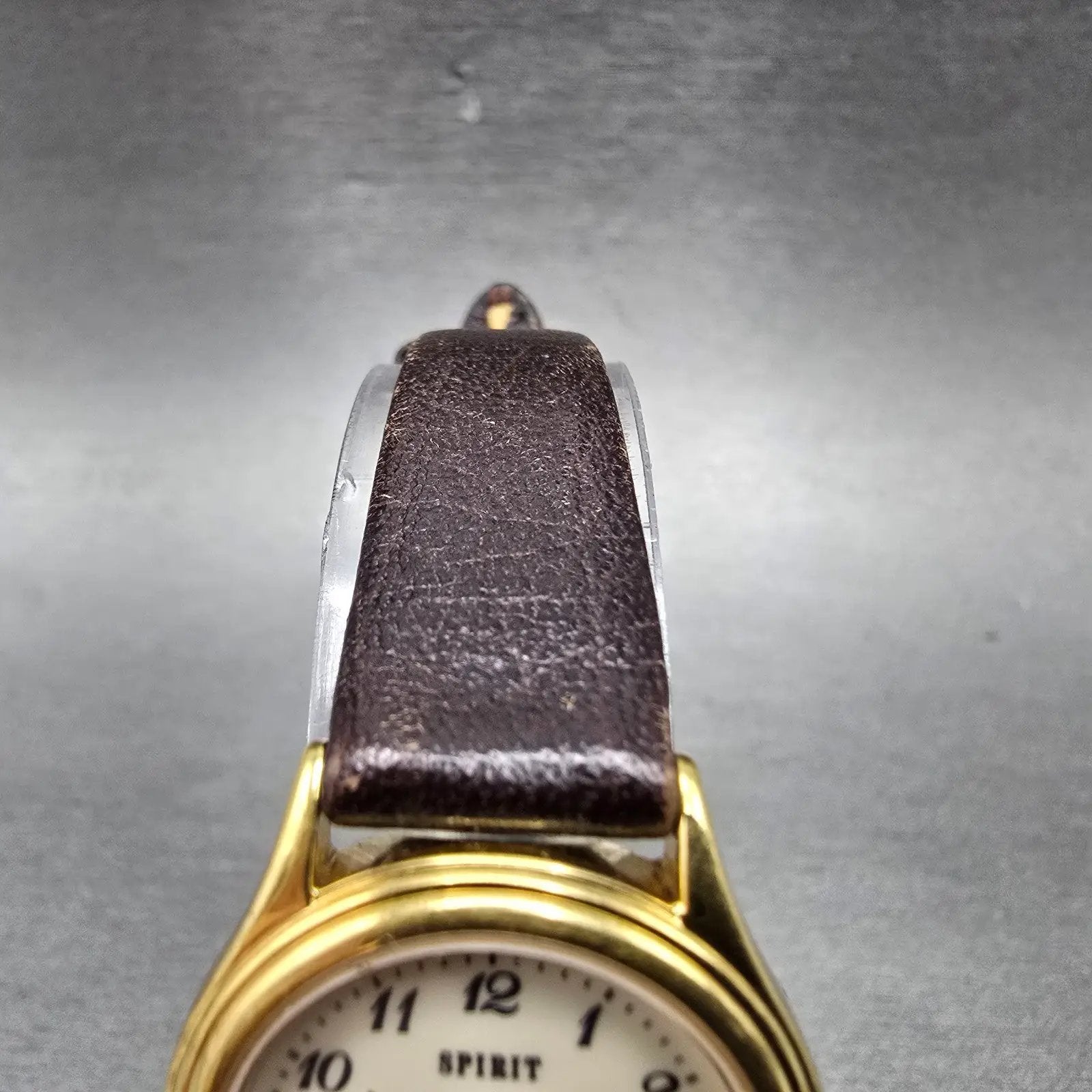 Seiko Spirit Watch Women 24mm Cream Dial Gold Tone Round 4N21-0540 New BattD4