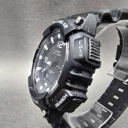 Casio AQ-S810W Watch Men 47mm Black Alarm Chronograph Analog Digital Solar Runs2