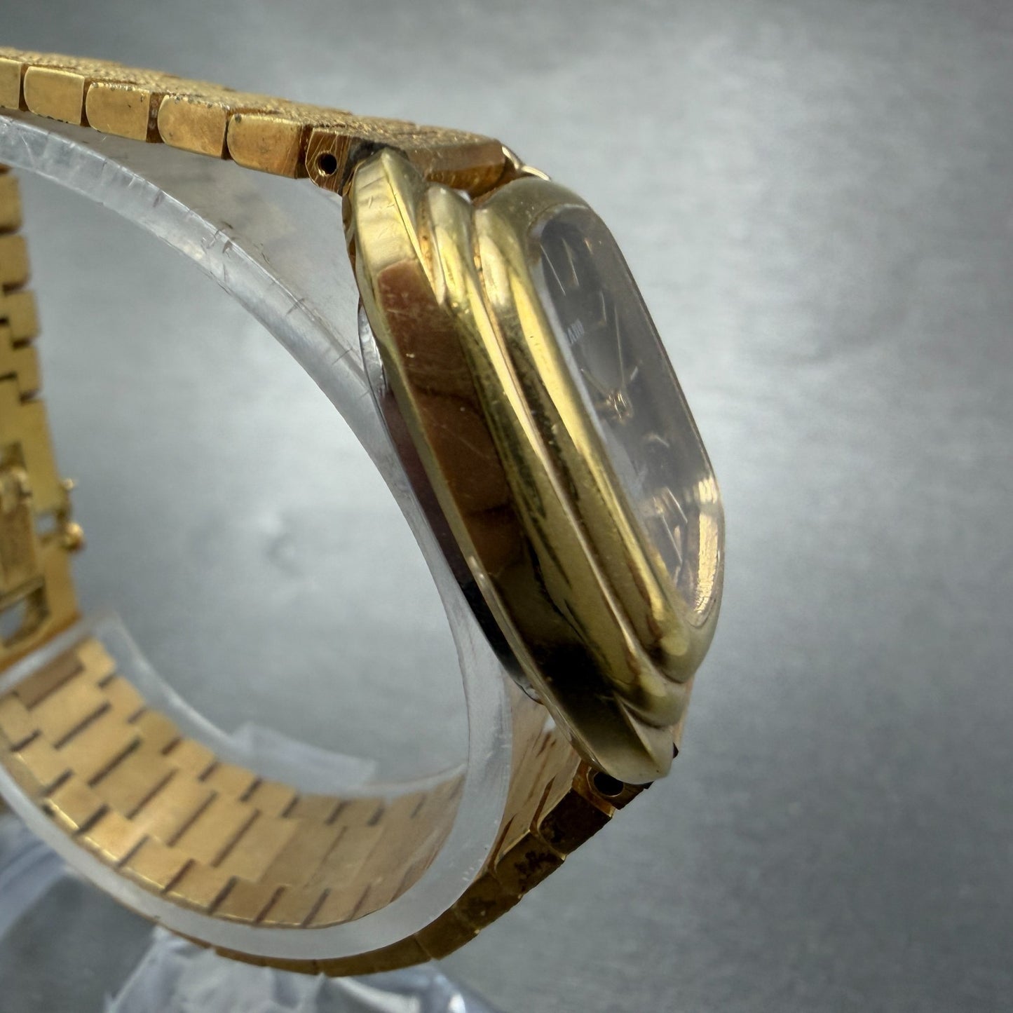 Rado Moncherie Watch Women 24mm Brown Dial Gold Tone Rectangle Manual Wind PARTS4