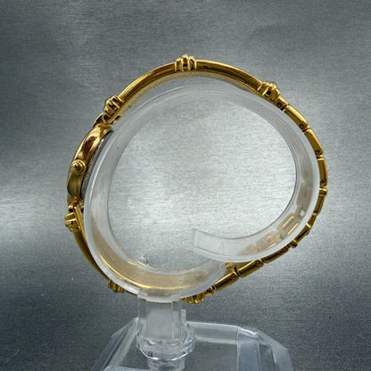 Seiko Watch Women 21mm Champagne Dial Gold Tone Round V400-1400 New Battery6