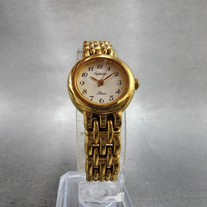 Seiko ALBA Sefaire Watch Women 20mm White Dial Gold Tone Round New Battery5