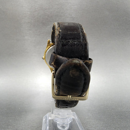 Seiko Watch Men 34mm White Dial Gold Tone Round V701-1920 Vintage PARTS