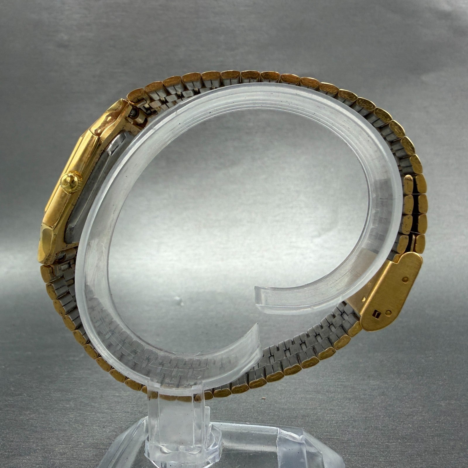 Elgin Watch Unisex 27mm Gold Dial Gold Tone Octagon New Battery Vintage6