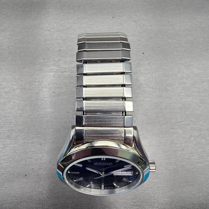Seiko Watch Men 37mm Blue Dial Silver Tone Daydate Round 7N43-9070 New Battery4