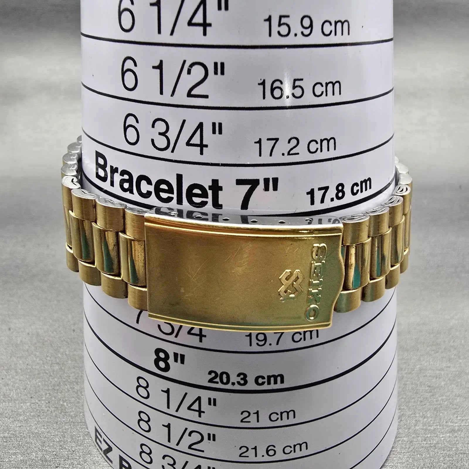 Seiko President Watch Men 36mm Gold Dial Gold Tone Daydate 5H23-8020 New Battery10