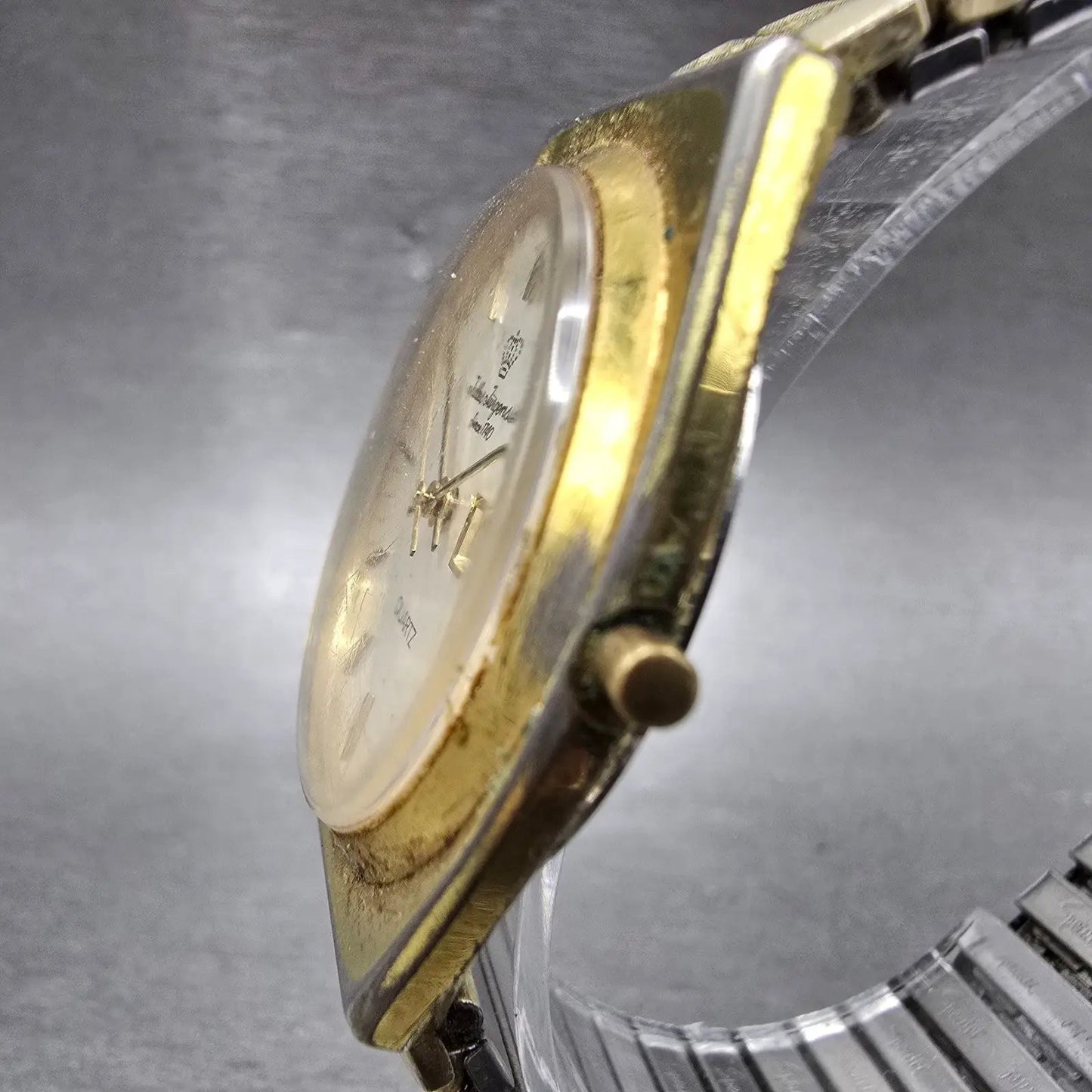 Jules Jurgensen Watch Men 34mm White Dial Gold Tone Daydate Round 4535 New Batt3