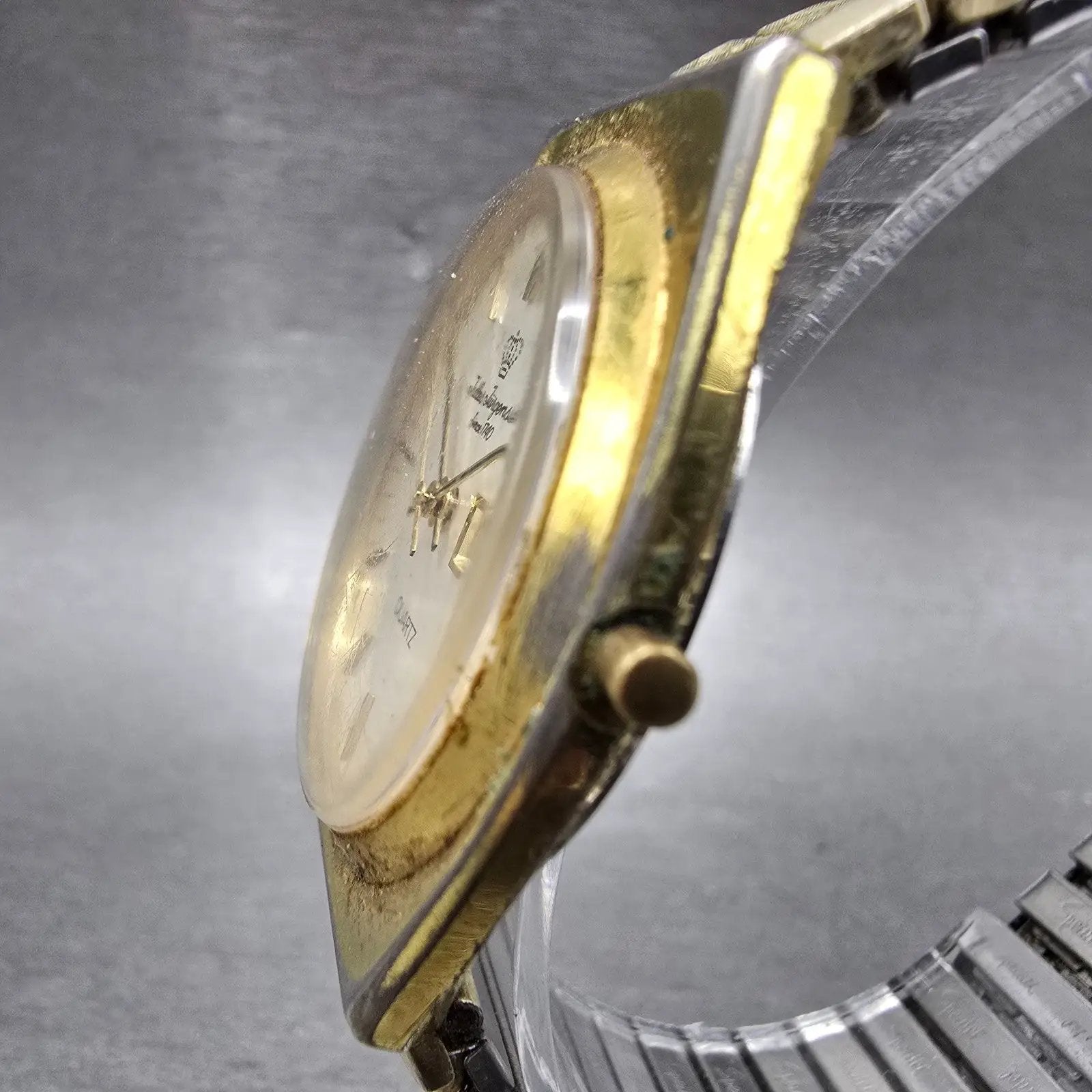 Jules Jurgensen Watch Men 34mm White Dial Gold Tone Daydate Round 4535 New Batt3