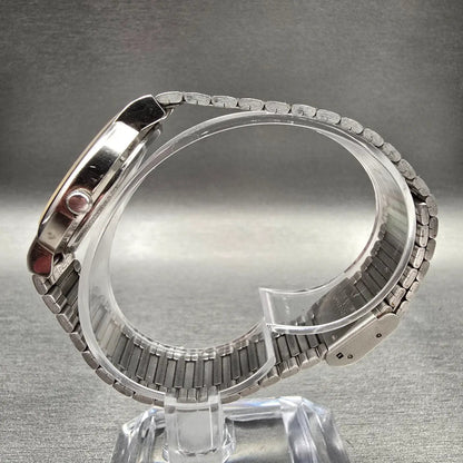 Seiko Watch Women 30mm Silver Dial Silver Tone Round 5Y91-6040 New Battery VTG6